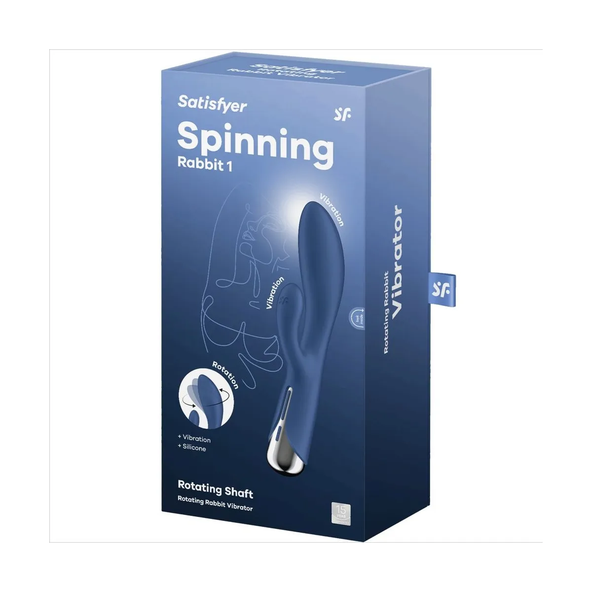 Spinning Rabbit 1 Klitoris und G-Spot Stimulation Blau von Satisfyer Vibrator | Fesselliebe.de