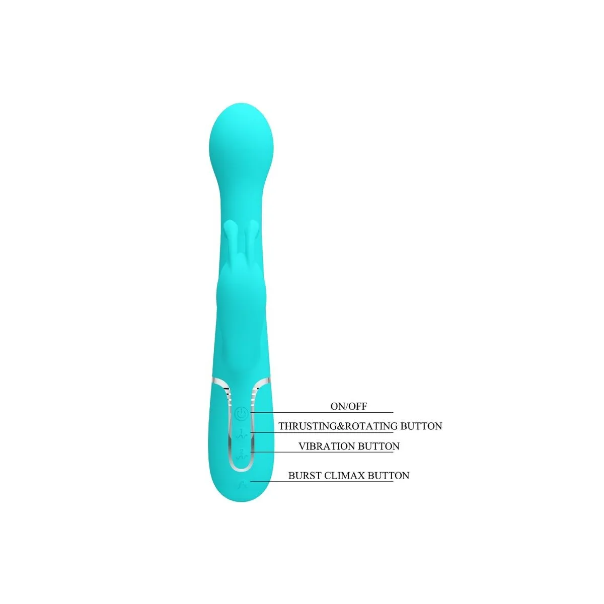 Dejon Rabbit Vibrator 3 In 1 Multifunktions-Aquagrün von Pretty Love Flirtation | Fesselliebe.de