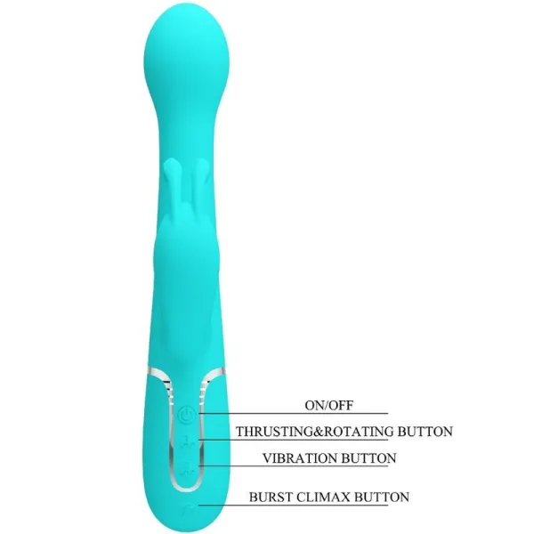 Dejon Rabbit Vibrator 3 In 1 Multifunktions-Aquagrün von Pretty Love Flirtation | Fesselliebe.de