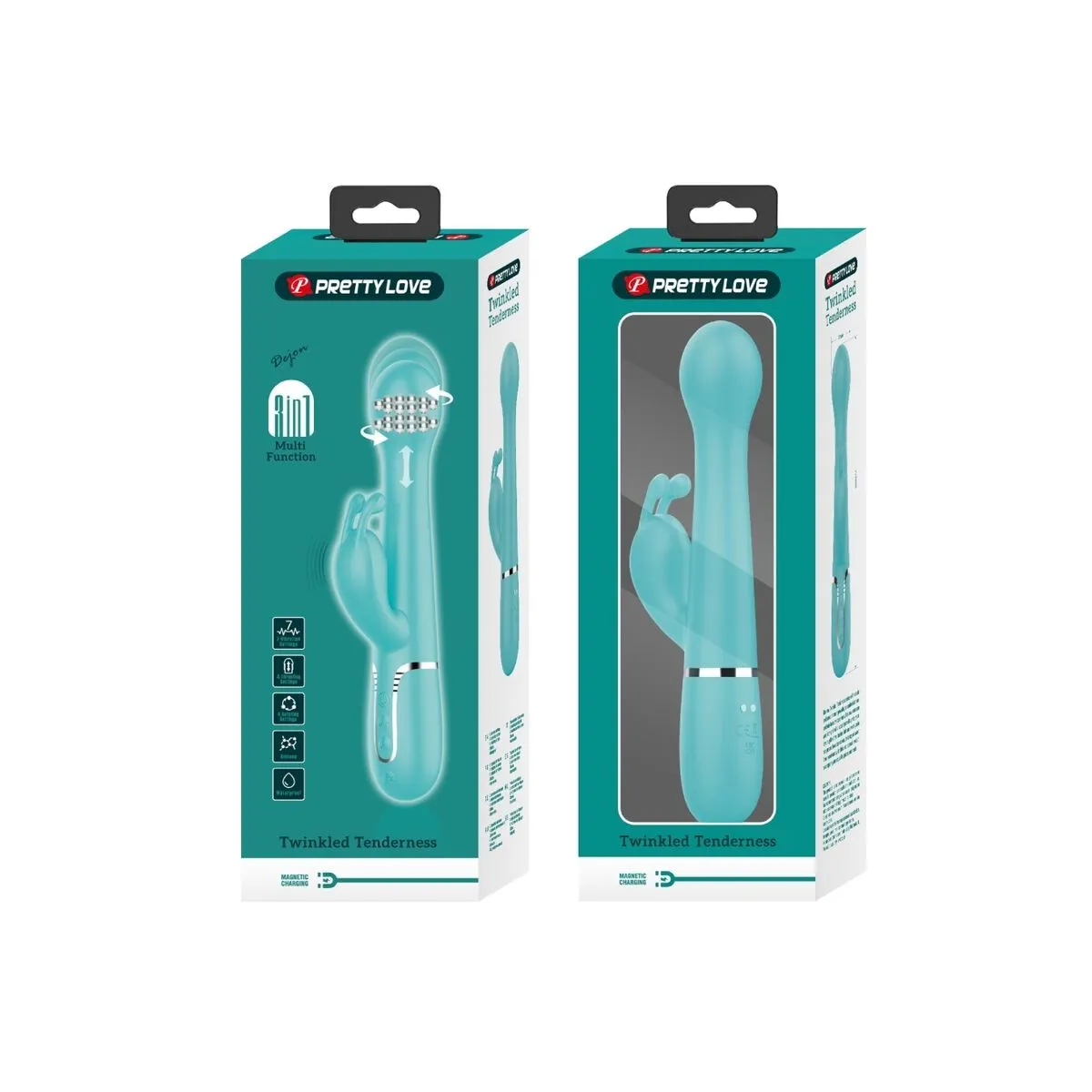 Dejon Rabbit Vibrator 3 In 1 Multifunktions-Aquagrün von Pretty Love Flirtation | Fesselliebe.de