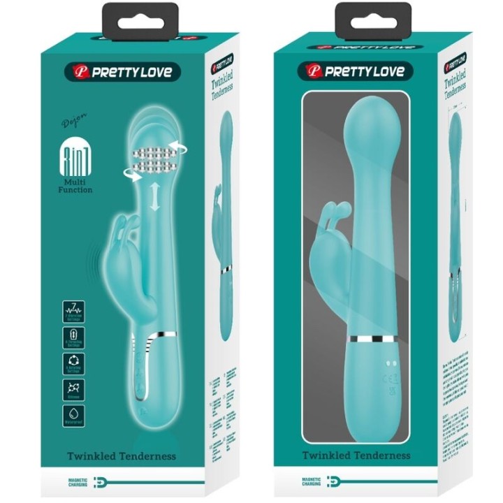 Dejon Rabbit Vibrator 3 In 1 Multifunktions-Aquagrün von Pretty Love Flirtation | Fesselliebe.de