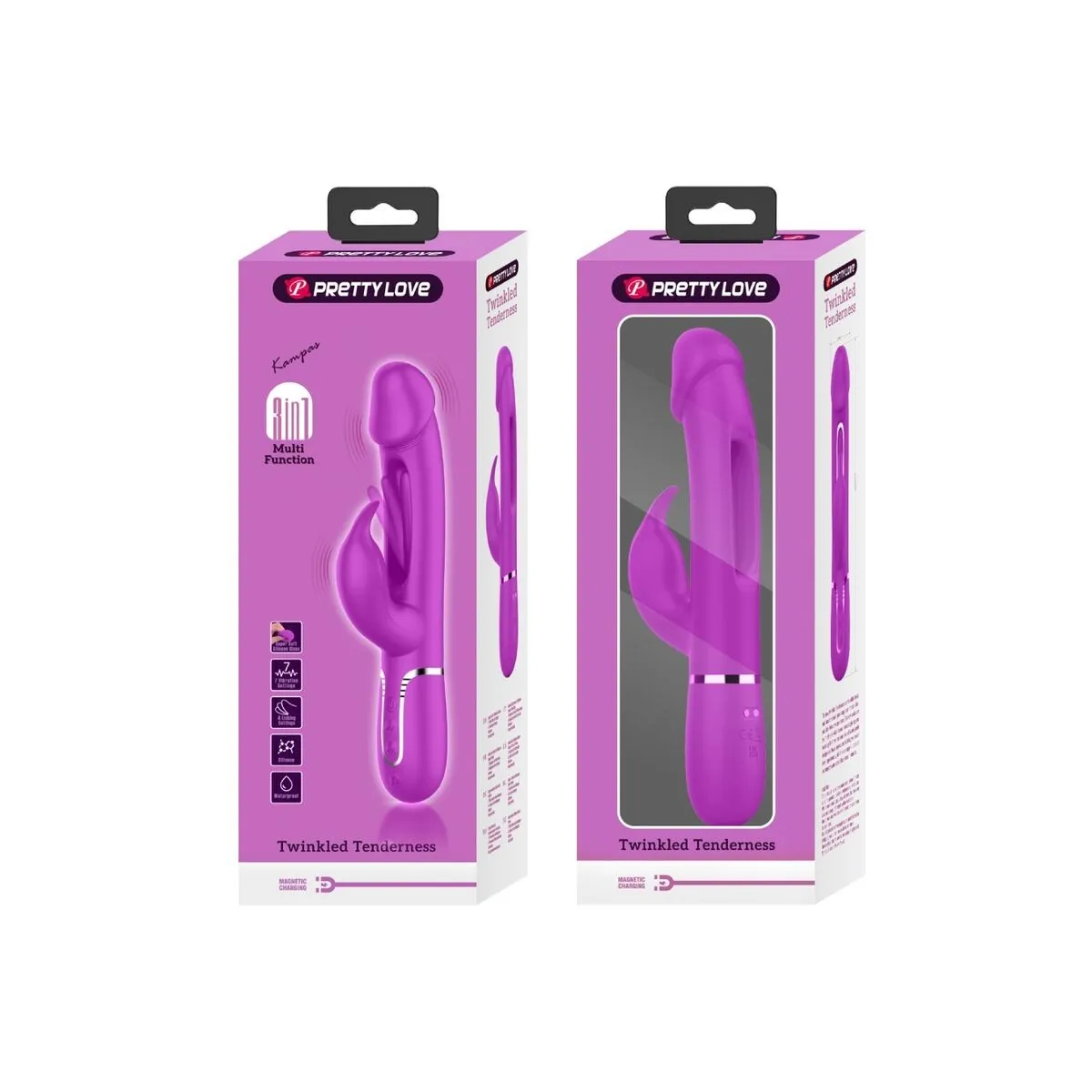 Dejon Rabbit Vibrator 3 In 1 Multifunktions Fucsia von Pretty Love Flirtation | Fesselliebe.de