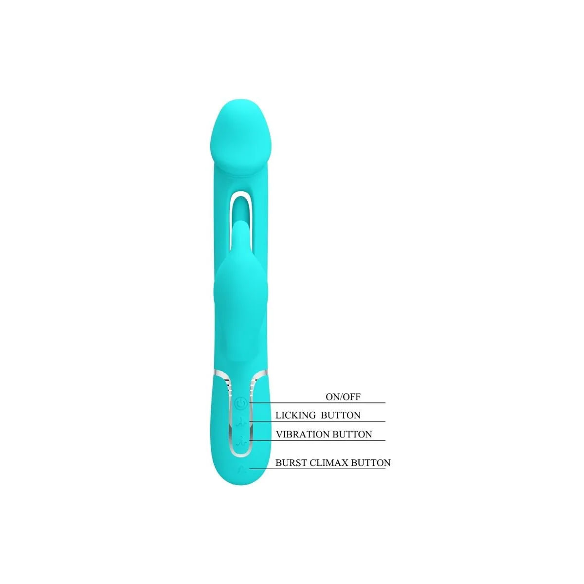 Dejon Rabbit Vibrator 3 In 1 Multifunktions-Aquagrün von Pretty Love Flirtation | Fesselliebe.de