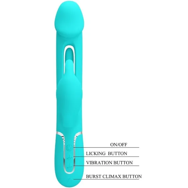 Dejon Rabbit Vibrator 3 In 1 Multifunktions-Aquagrün von Pretty Love Flirtation | Fesselliebe.de