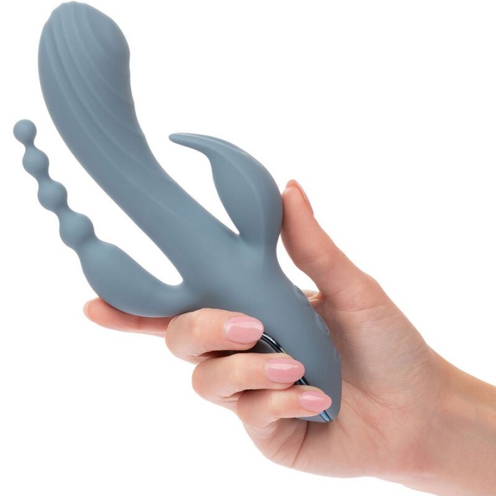 Vibrator Triple Ecstasy Grau von Calexotics | Fesselliebe.de