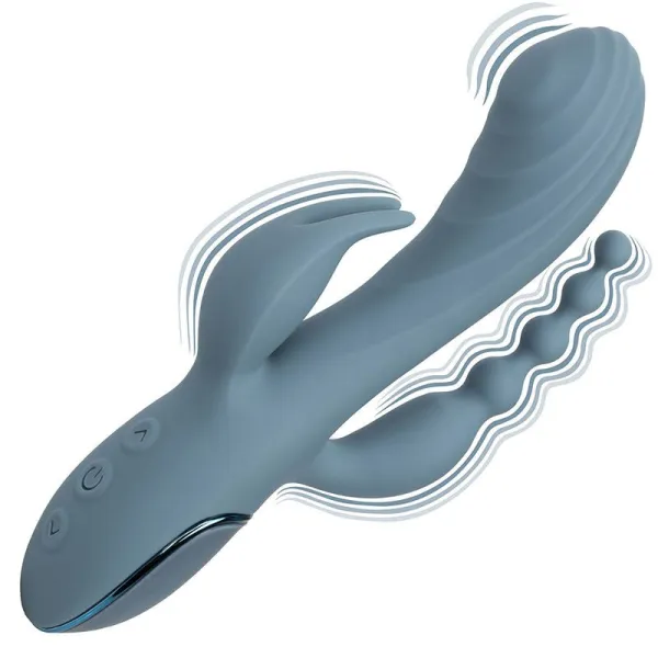 Vibrator Triple Ecstasy Grau von Calexotics | Fesselliebe.de