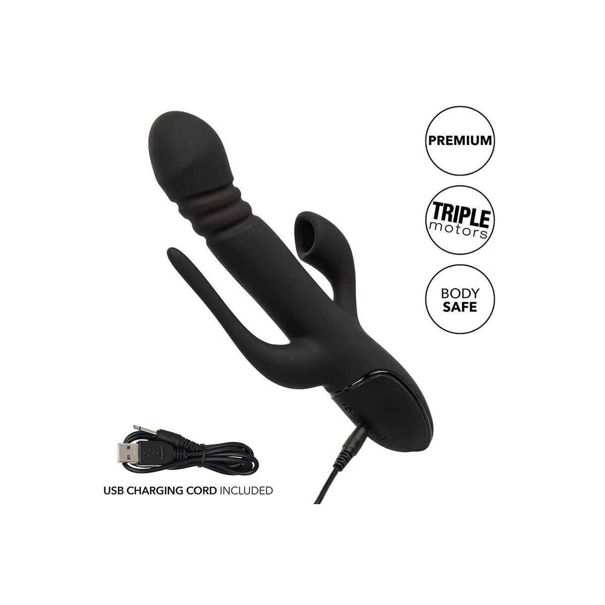 Vibrator Triple Euphoria Schwarz von Calexotics | Fesselliebe.de