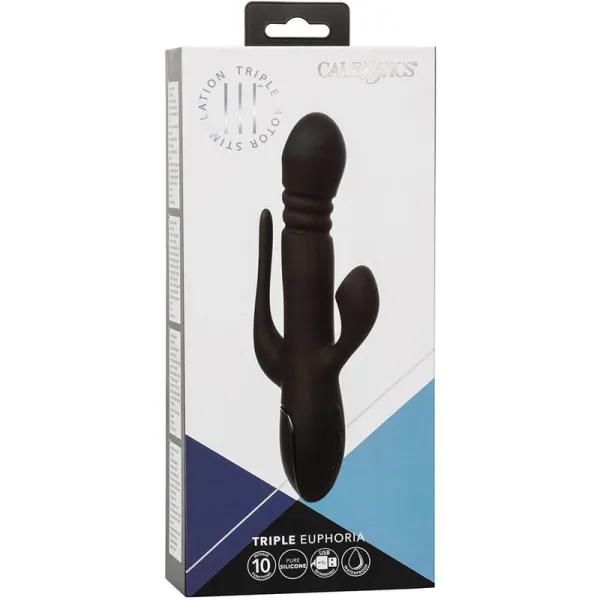 Vibrator Triple Euphoria Schwarz von Calexotics | Fesselliebe.de