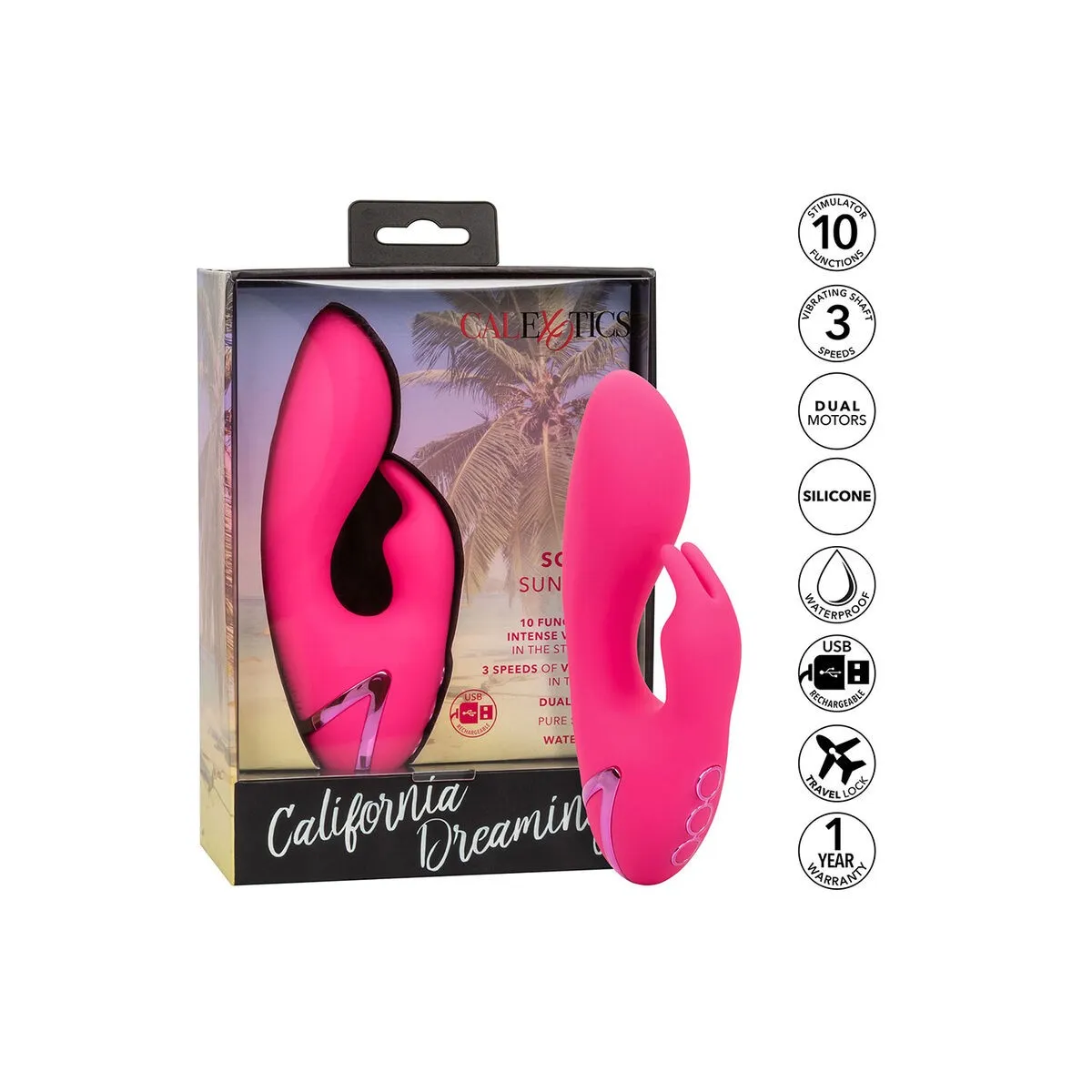 So, Cal Sunshine Vibrator Rabbit Fuchsia von California Dreaming von Calexotics | Fesselliebe.de