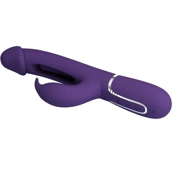 Kampas Rabbit 3 In 1 Multifunktionsvibrator mit Zunge Violett von Pretty Love Flirtation | Fesselliebe.de