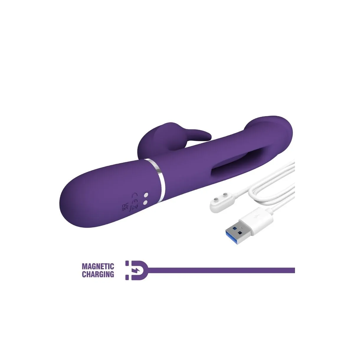 Kampas Rabbit 3 In 1 Multifunktionsvibrator mit Zunge Violett von Pretty Love Flirtation | Fesselliebe.de