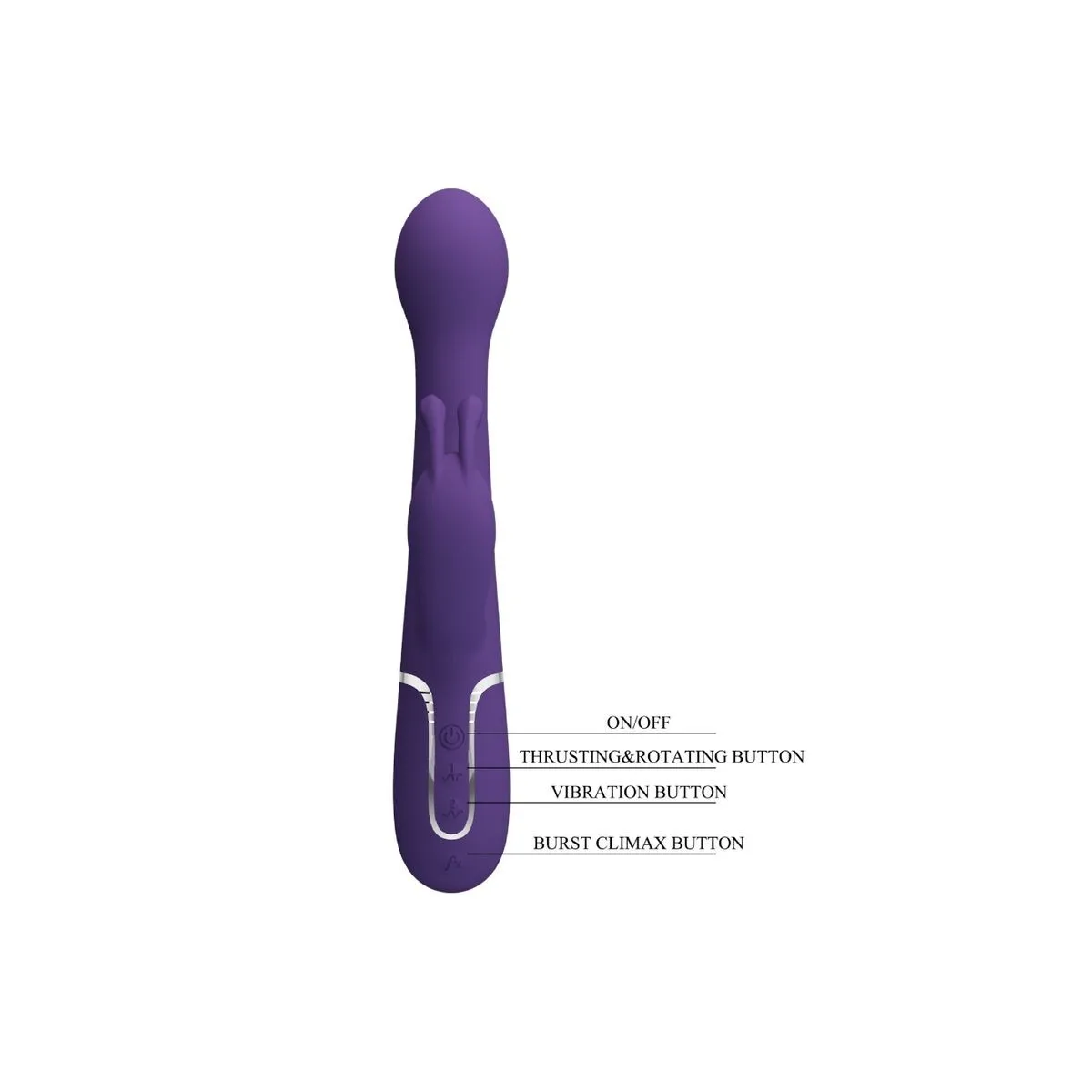 Dejon Rabbit Vibrator 3 In 1 Multifunktions-Lila von Pretty Love Flirtation | Fesselliebe.de