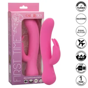 First Time Vibrator Rabbit wiederaufladbar Rosa von Calexotics | Fesselliebe.de
