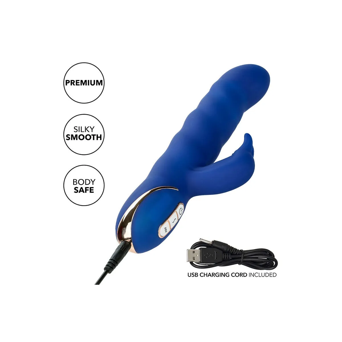 Jack Rabbit Vibrator Wellenbewegung Blau von Calexotics | Fesselliebe.de