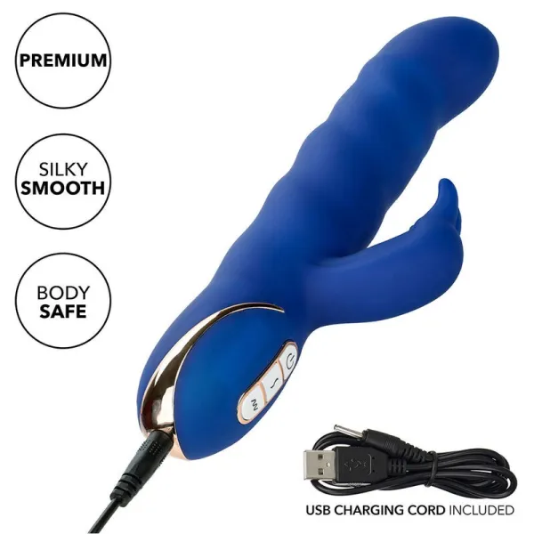 Jack Rabbit Vibrator Wellenbewegung Blau von Calexotics | Fesselliebe.de