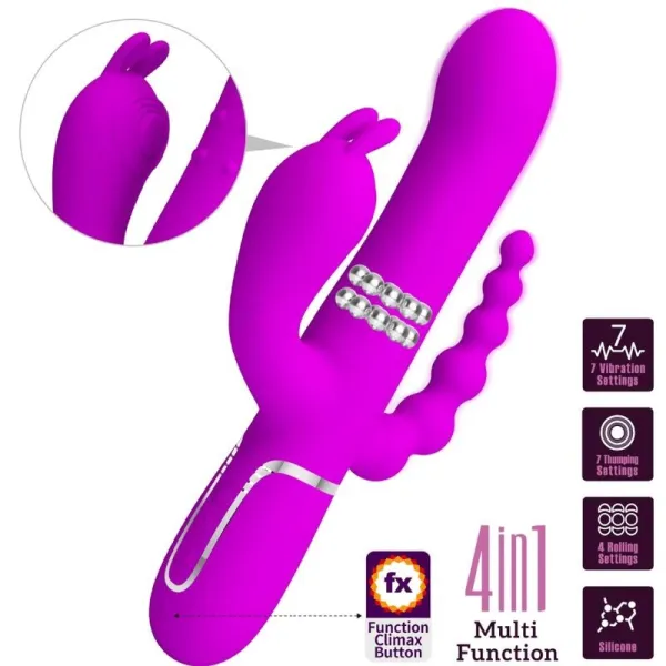 Cammy Triple Vibrator Multifunktion 4 In 1 Rosa von Pretty Love Flirtation | Fesselliebe.de