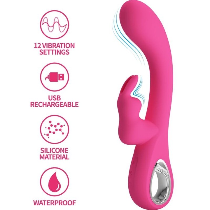 Novak Rabbit Vibrator 12 Vibrationen Rosa von Pretty Love Flirtation | Fesselliebe.de