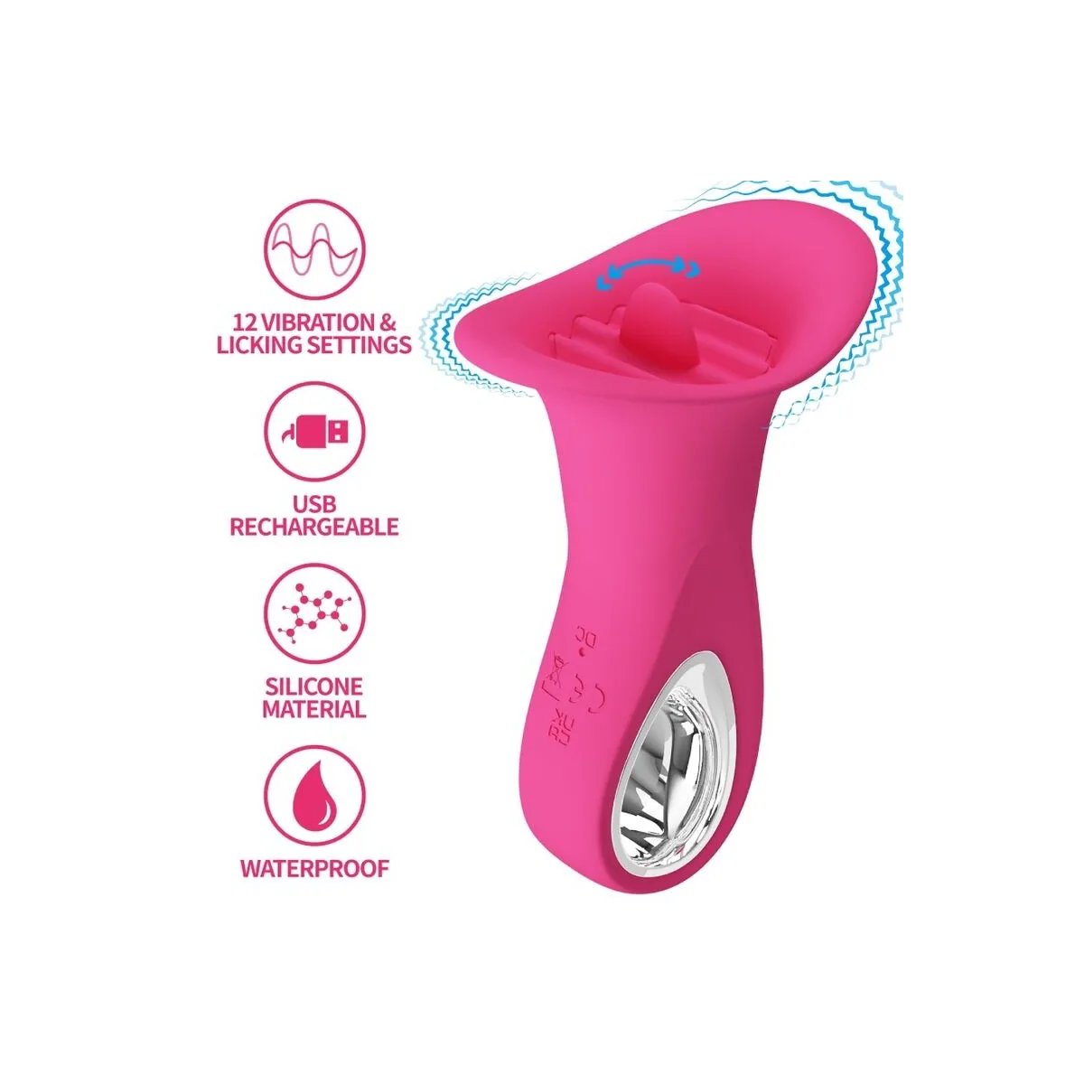 Clyde Oralvibrator Vibrierende Zunge 12 Vibrationen Rosa von Pretty Love Flirtation | Fesselliebe.de