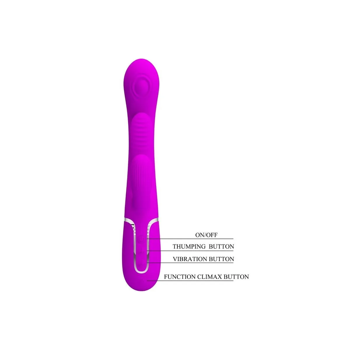 Shania Triple Rabbit Vibrator Multifunktions-Rosa von Pretty Love Flirtation | Fesselliebe.de