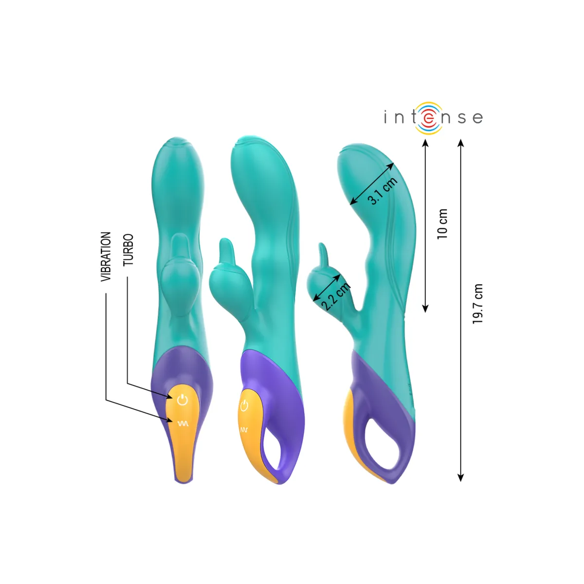 Fred Rabbit Vibrator Blau von Intense Fun | Fesselliebe.de