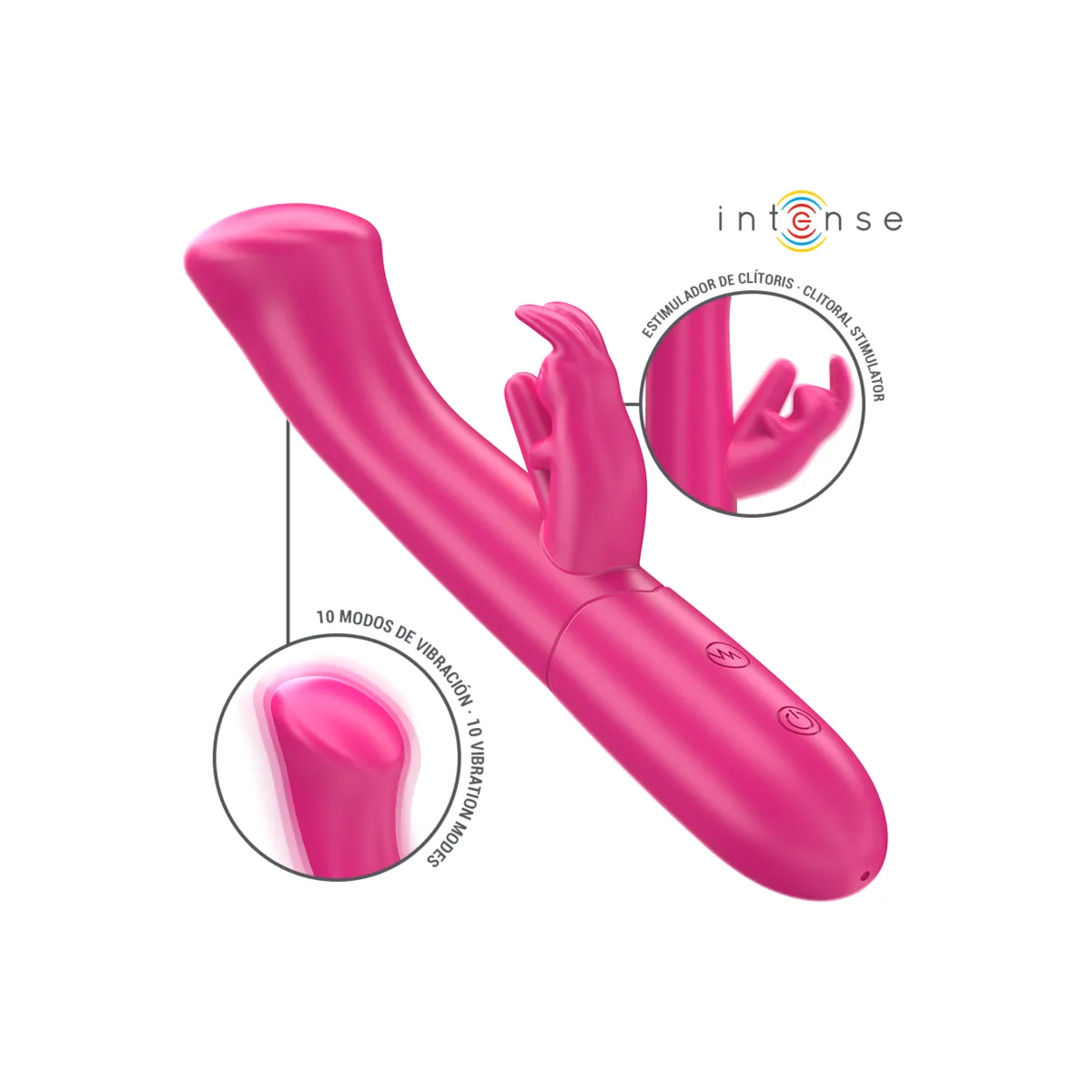 Julieta Rabbit Vibrator 18,6 cm 10 Vibrationen Rosa von Intense Fun | Fesselliebe.de