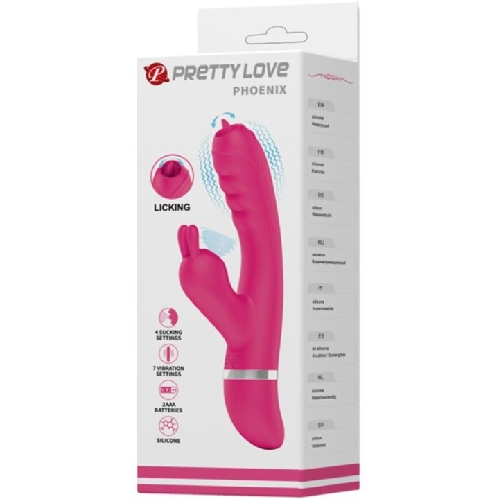 Phoenix Multifunktions-Rabbitvibrator Rosa von Pretty Love | Fesselliebe.de