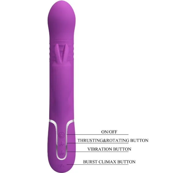 Coale 4 In 1 Multifunktions-Rabbit-Vibrator Lila von Pretty Love | Fesselliebe.de