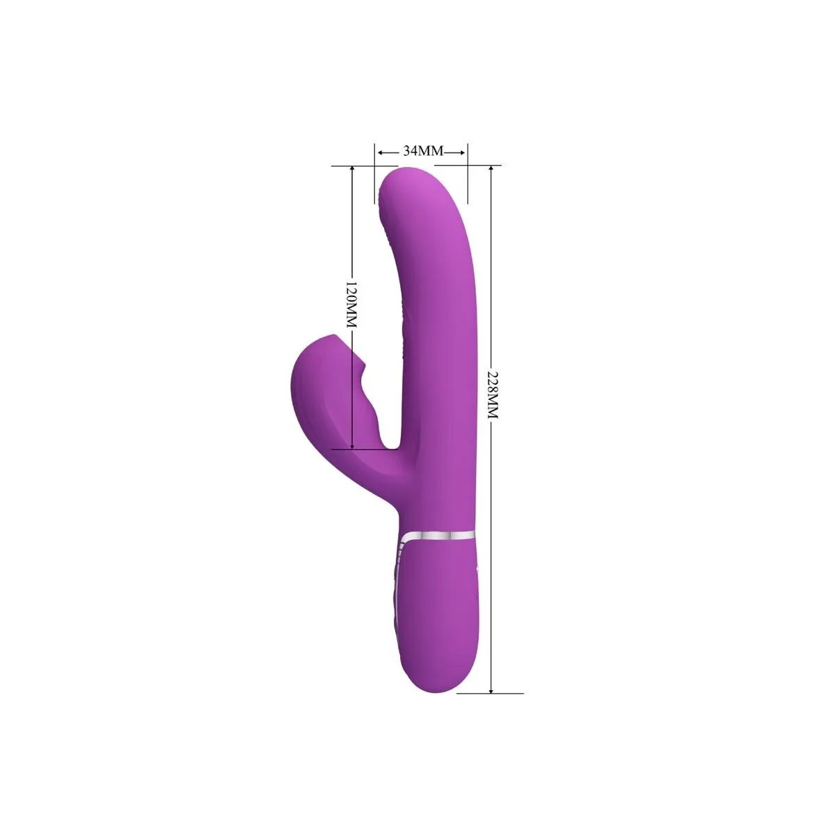 Perlita 3 In 1 Multifunktions-Rabbit-Vibrator Lila von Pretty Love | Fesselliebe.de