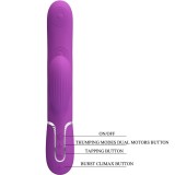 Perlita 3 In 1 Multifunktions-Rabbit-Vibrator Lila von Pretty Love | Fesselliebe.de