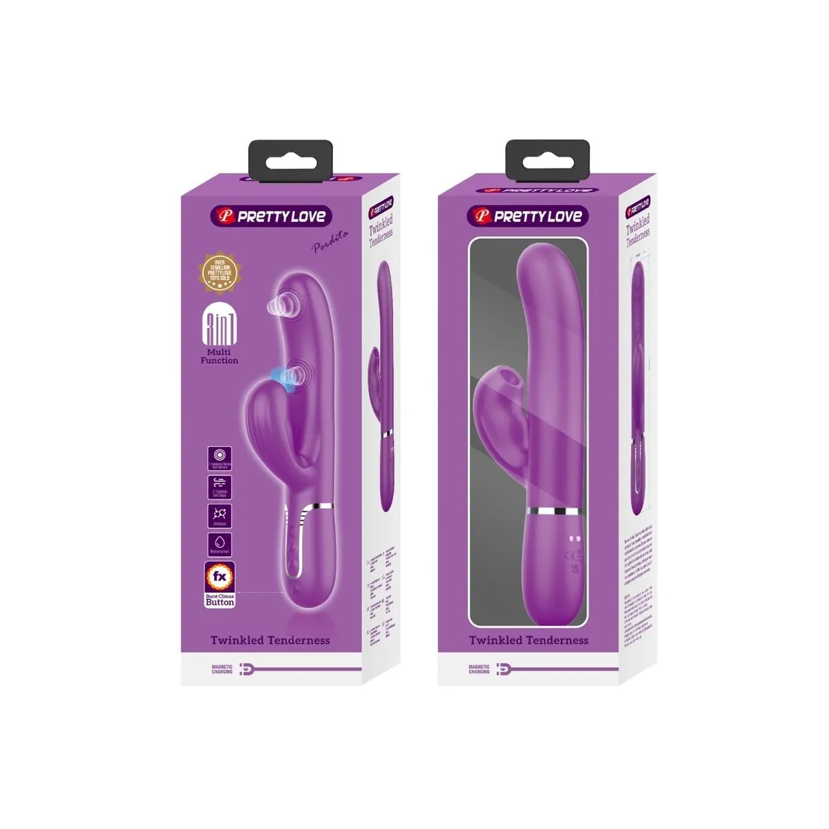 Perlita 3 In 1 Multifunktions-Rabbit-Vibrator Lila von Pretty Love | Fesselliebe.de