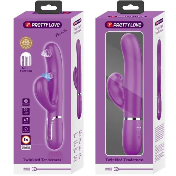 Perlita 3 In 1 Multifunktions-Rabbit-Vibrator Lila von Pretty Love | Fesselliebe.de