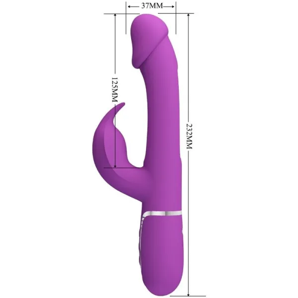 Kampas 3 In 1 Multifunktions-Rabbit-Vibrator Lila von Pretty Love | Fesselliebe.de