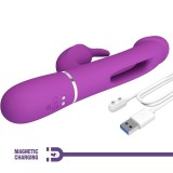 Kampas 3 In 1 Multifunktions-Rabbit-Vibrator Lila von Pretty Love | Fesselliebe.de