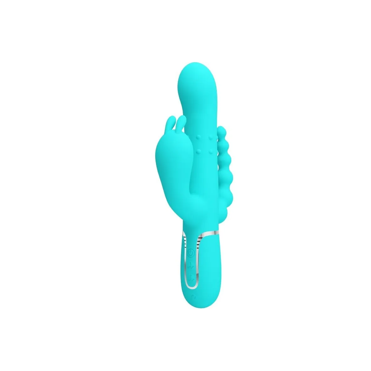 Cammy 4 In 1 Multifunktions-Dreifacher Rabbit-Vibrator Blau von Pretty Love | Fesselliebe.de