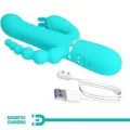 Cammy 4 In 1 Multifunktions-Dreifacher Rabbit-Vibrator Blau von Pretty Love
