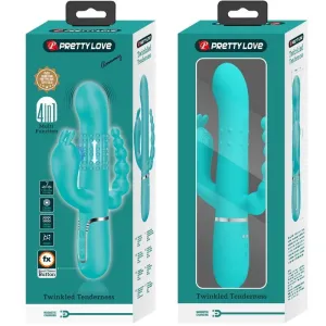 Cammy 4 In 1 Multifunktions-Dreifacher Rabbit-Vibrator Blau von Pretty Love