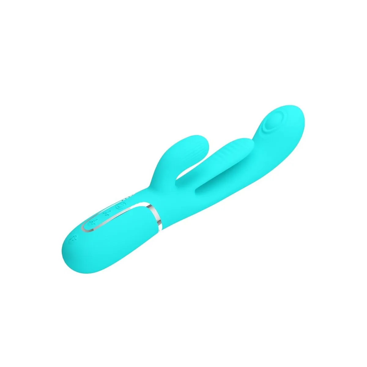 Shania Triple Rabbit Multifunktionsvibrator 3 In 1 Blau von Pretty Love | Fesselliebe.de