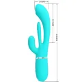 Shania Triple Rabbit Multifunktionsvibrator 3 In 1 Blau von Pretty Love