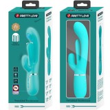 Shania Triple Rabbit Multifunktionsvibrator 3 In 1 Blau von Pretty Love | Fesselliebe.de
