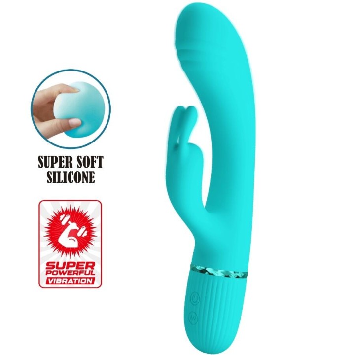 Scocco Vibrator Rabbit Türkis von Pretty Love Flirtation | Fesselliebe.de