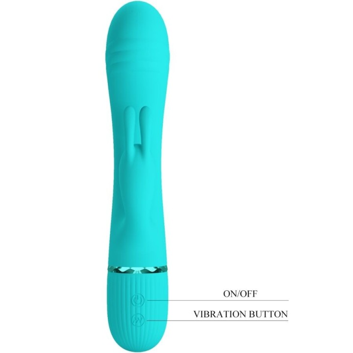 Scocco Vibrator Rabbit Türkis von Pretty Love Flirtation | Fesselliebe.de