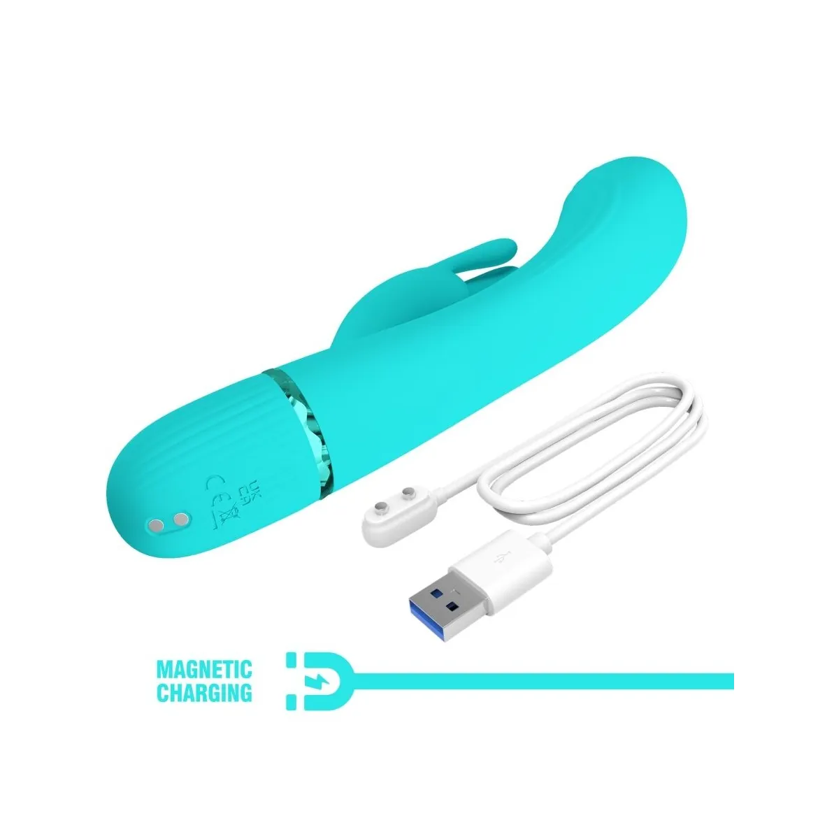 Scocco Vibrator Rabbit Türkis von Pretty Love Flirtation | Fesselliebe.de