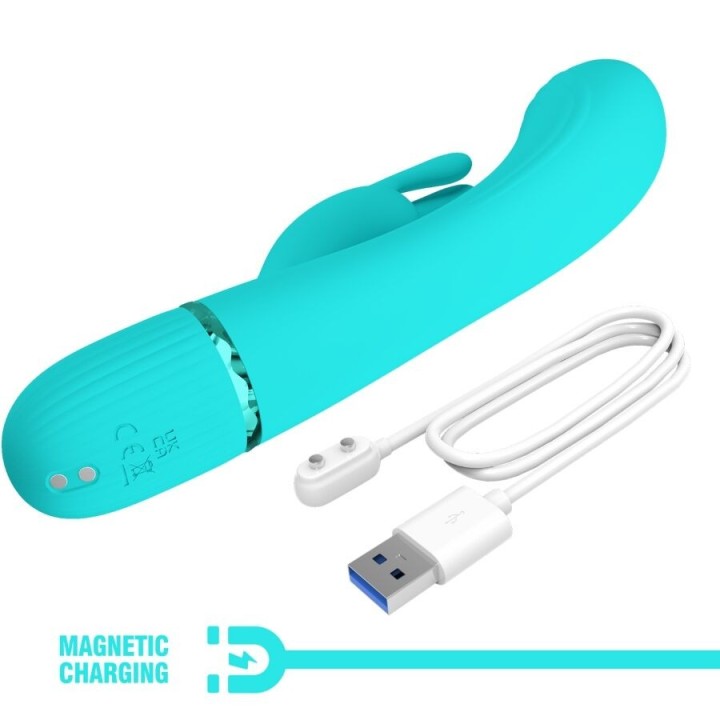 Scocco Vibrator Rabbit Türkis von Pretty Love Flirtation | Fesselliebe.de