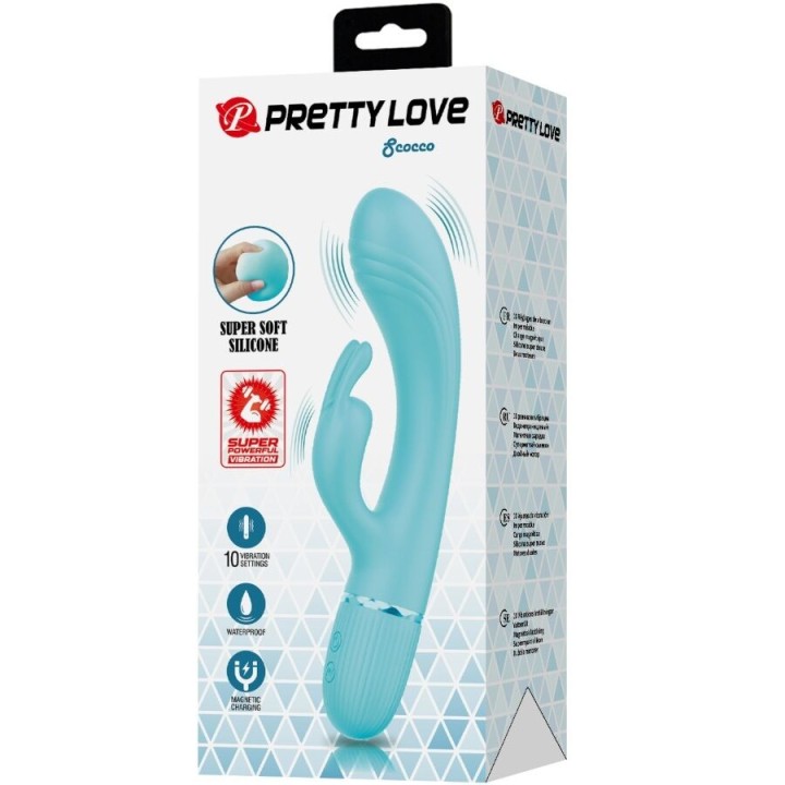Scocco Vibrator Rabbit Türkis von Pretty Love Flirtation | Fesselliebe.de