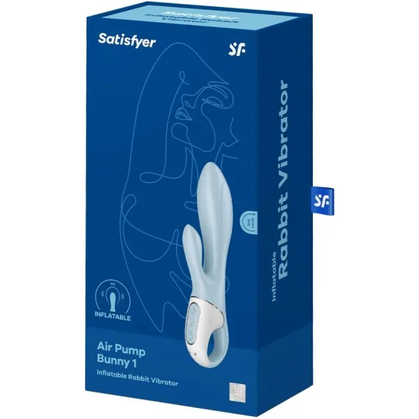 Air Pump Bunny 1 aufblasbarer Rabbitvibrator Blau von Satisfyer Vibrator | Fesselliebe.de