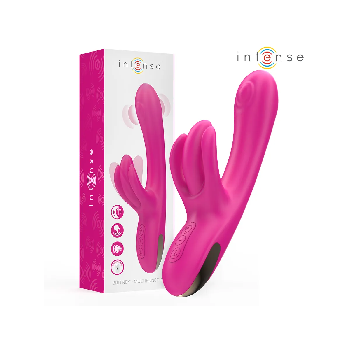 Britney Multifunktions-Rabbit-Vibrator 23 cm Rosa von Intense Fun | Fesselliebe.de