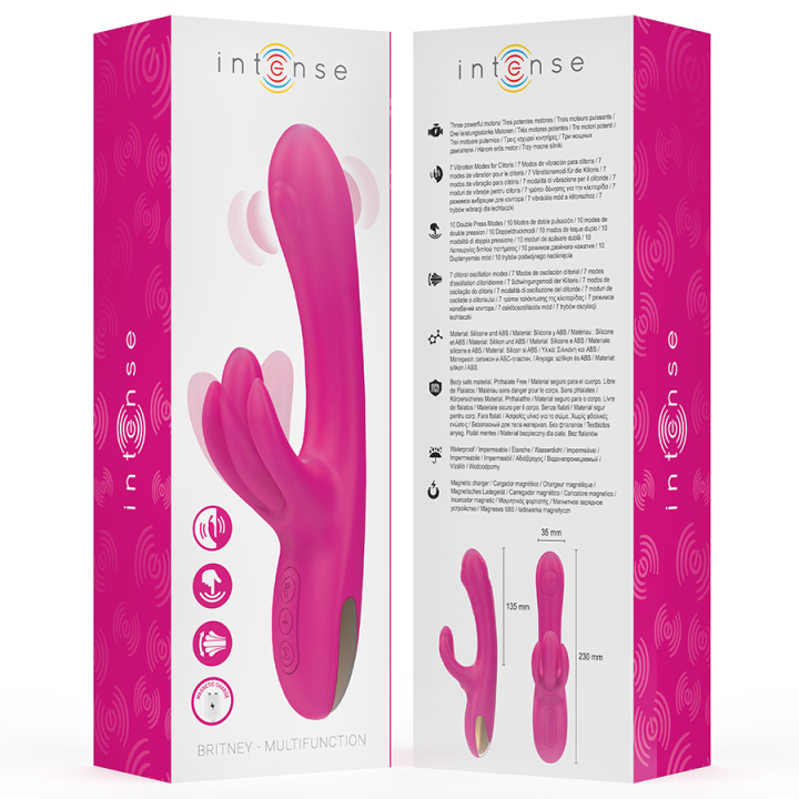 Britney Multifunktions-Rabbit-Vibrator 23 cm Rosa von Intense Fun | Fesselliebe.de