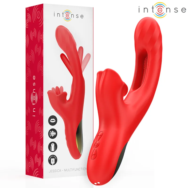 Jessica Multifunktionsvibrator Klitorisstimulation 24,8 cm Rot von Intense Fun | Fesselliebe.de
