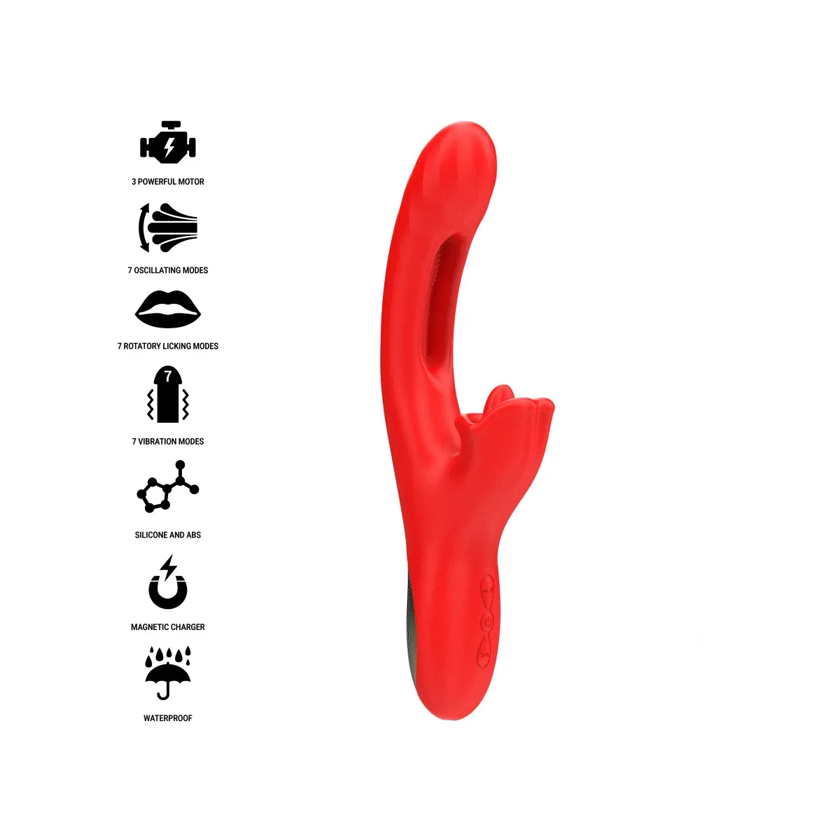 Jessica Multifunktionsvibrator Klitorisstimulation 24,8 cm Rot von Intense Fun | Fesselliebe.de