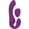 Xocoon – 2 In 1 Strapless Strap-On Vibrator mit Fernbedienung Lila von Xocoon